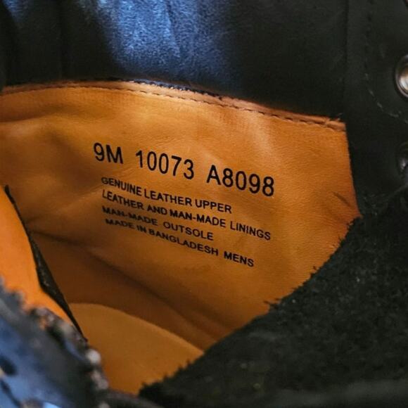 Timberland Mens Black Suede Boots Size 9M - Picture 6 of 9